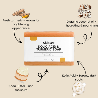 Skinova Kojic Acid & Turmeric Dark Spot Correcting Soap
