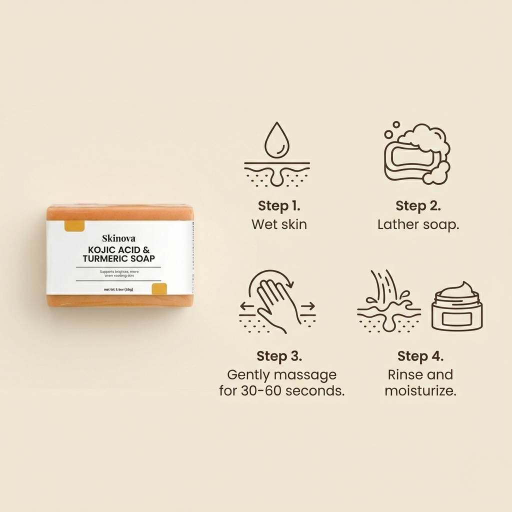 Skinova Kojic Acid & Turmeric Dark Spot Correcting Soap