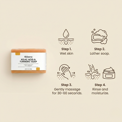 Skinova Kojic Acid & Turmeric Dark Spot Correcting Soap